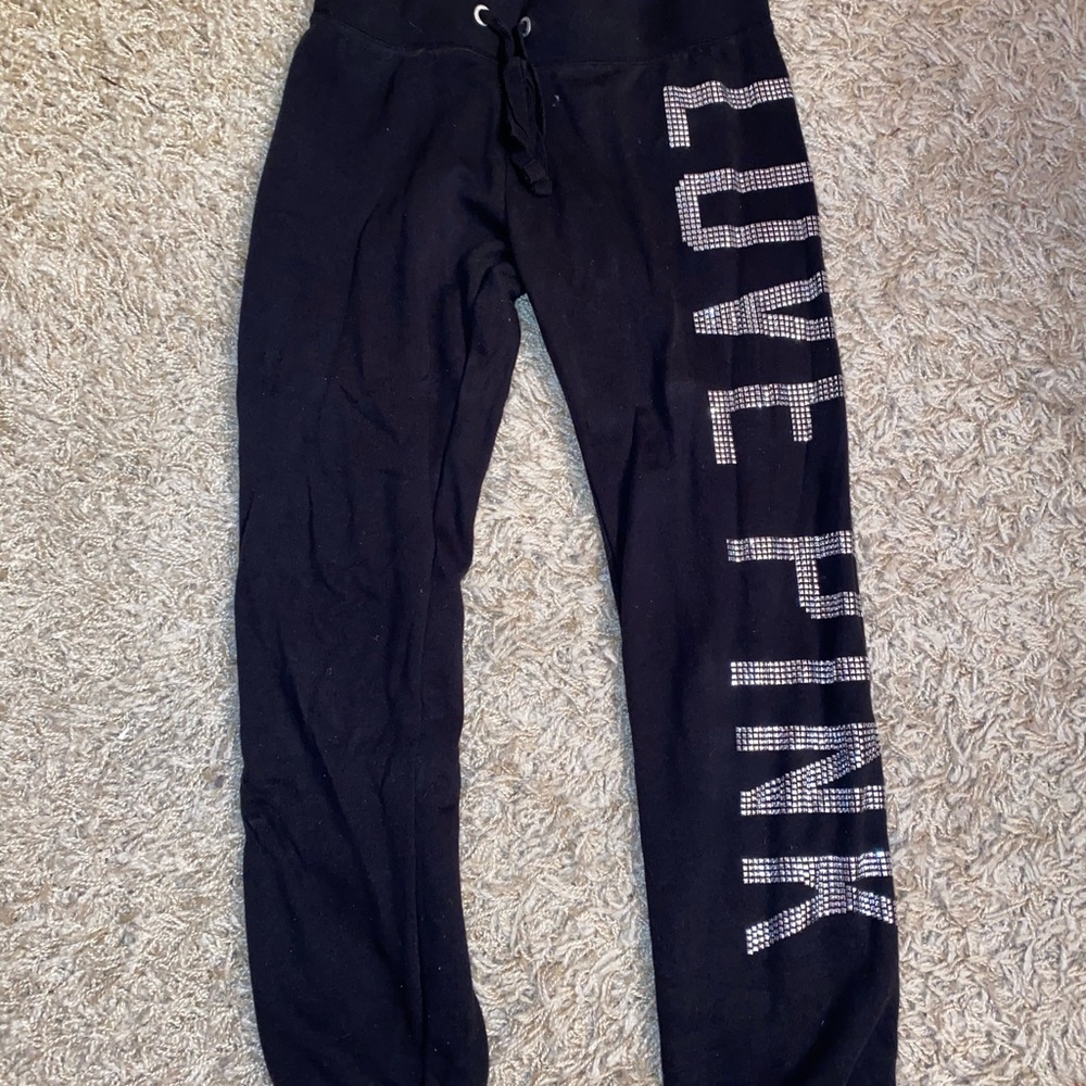 Victoria secret pink studded sweatpants